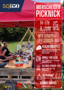 Picknick beim Merscheider Turnverein am 9.Juni 2024 von 14-17 Uhr